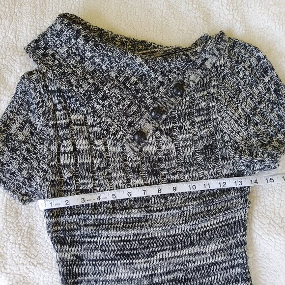 Black Gray Knit Sweater Bodycon dress - Picture 9 of 10